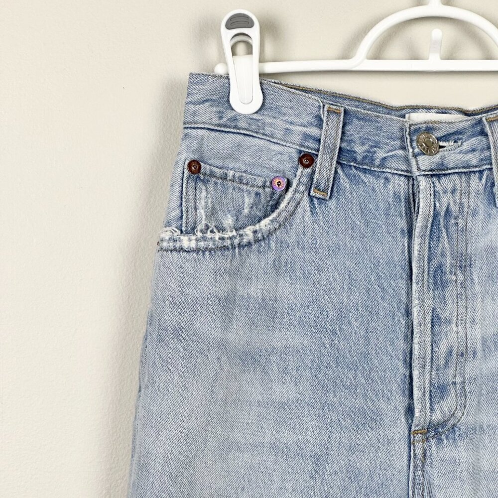 Agolde Riley Crop Distressed Shatter Jeans - Picture 4 of 10
